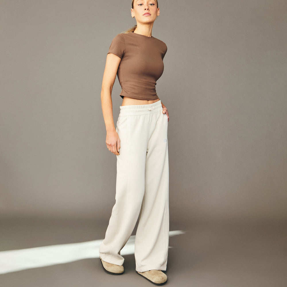 Pantalón Deportivo Comfy Rib Blanco