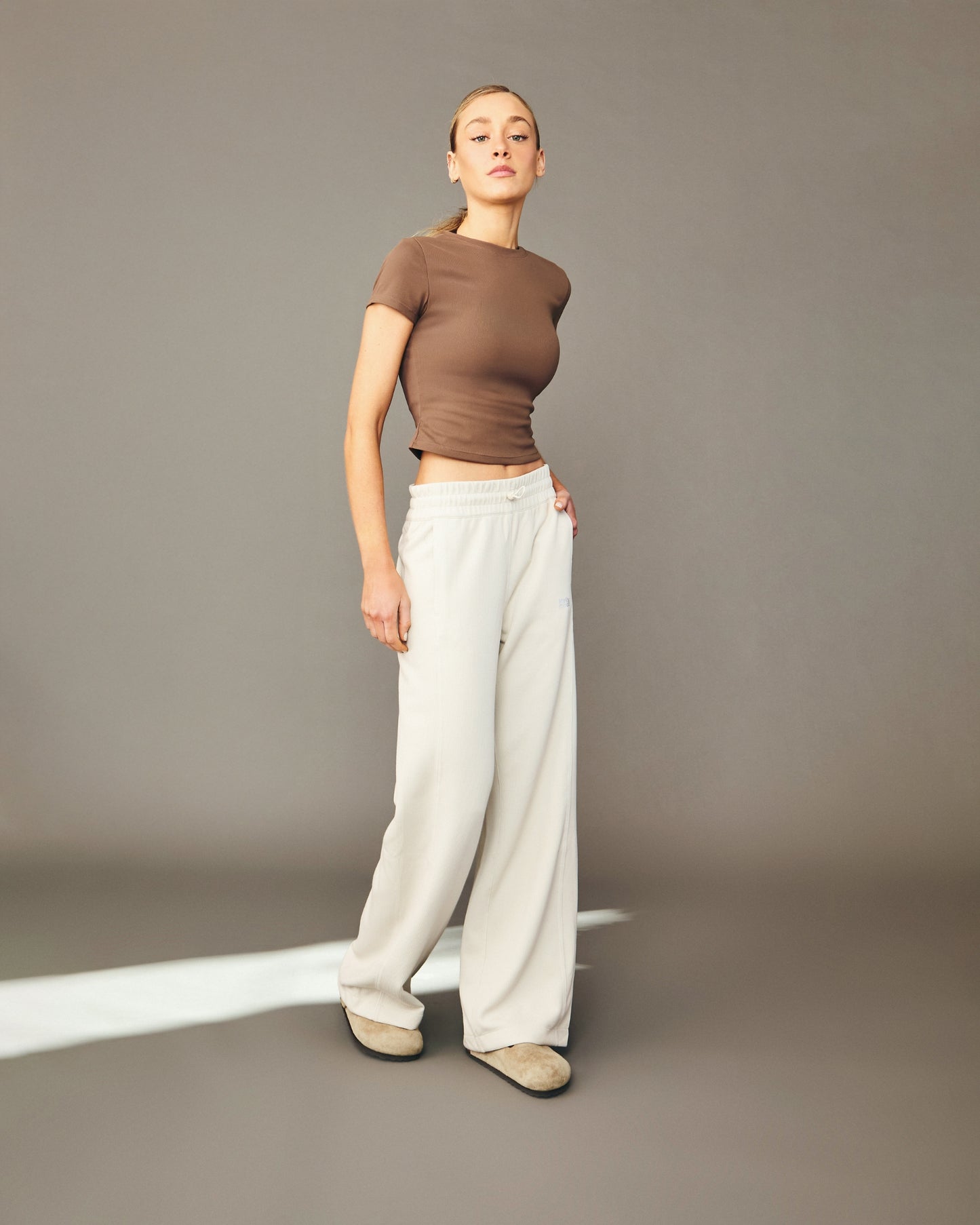 Pantalón Deportivo Comfy Rib Blanco