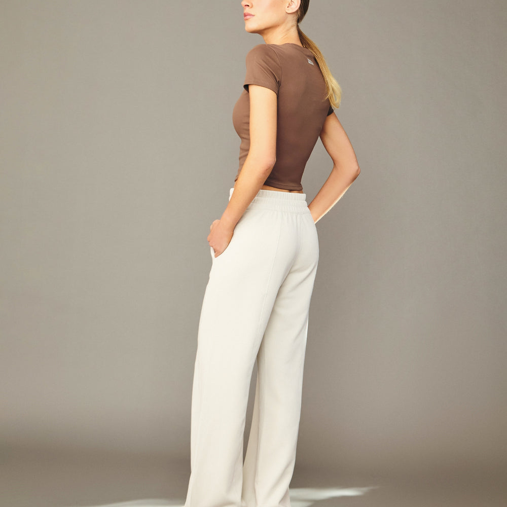 Pantalón Deportivo Comfy Rib Blanco