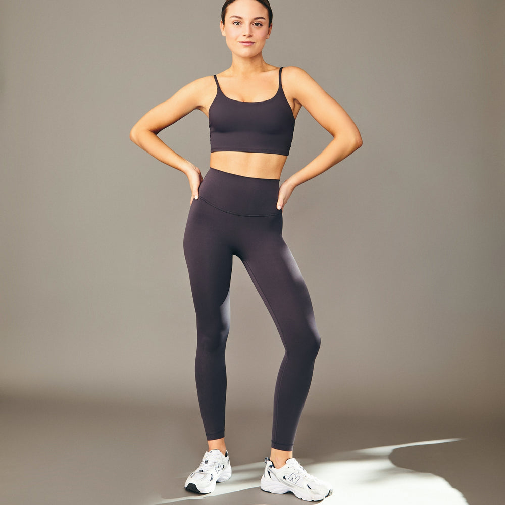 Leggings Deportivos Simple Gris Oscuro