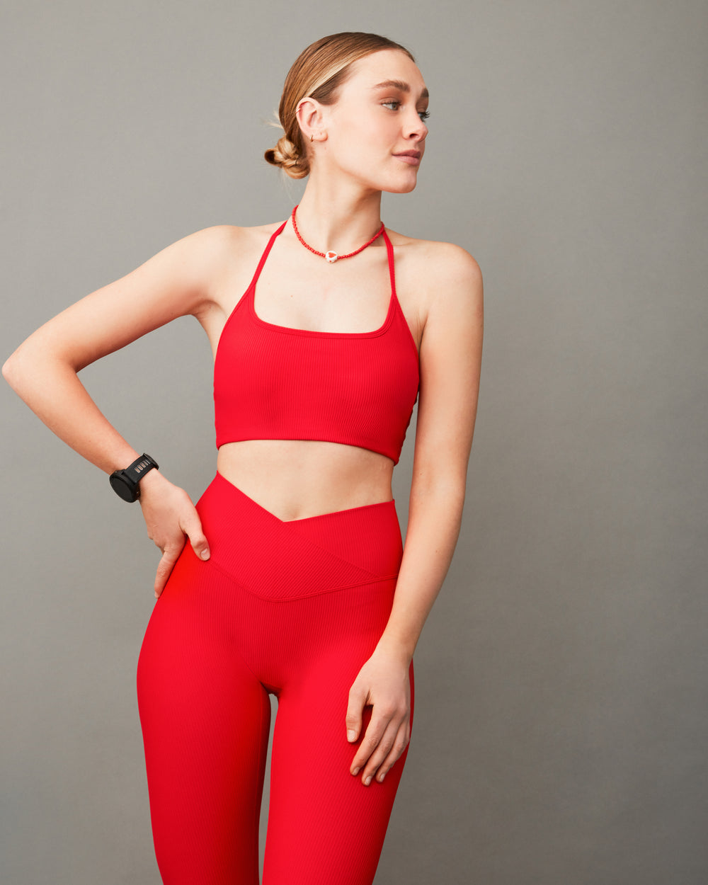 Sujetador Deportivo Rib Tiras Rojo – Máximo Soporte y Comodidad