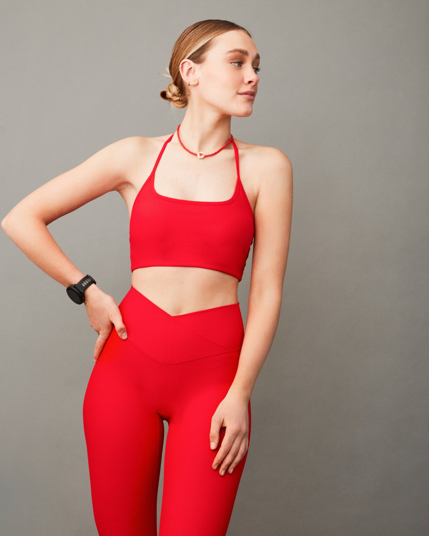 Sujetador Deportivo Rib Tiras Rojo – Máximo Soporte y Comodidad