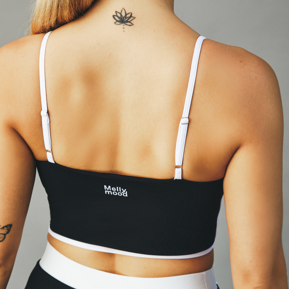 Sujetador Deportivo Línea Negro – Soporte y Estilo para Entrenamientos