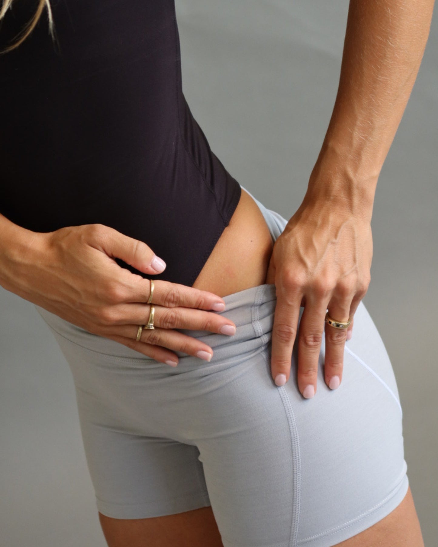 Body deportivo manga corta negro