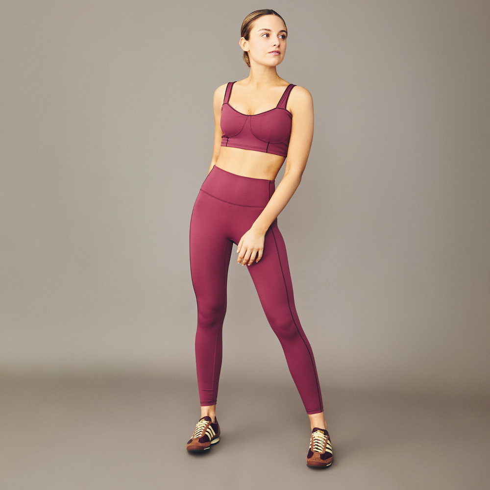 Leggings deportivos costuras rosa