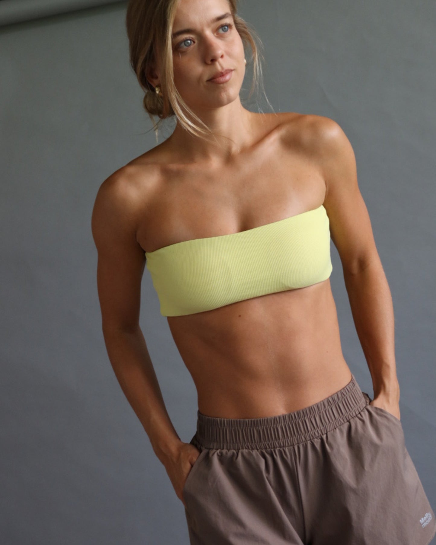 Bra bandeau amarillo