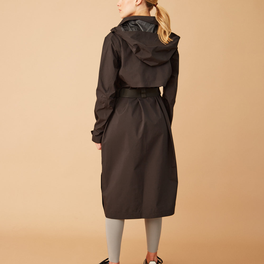 Trench cortaviento negro