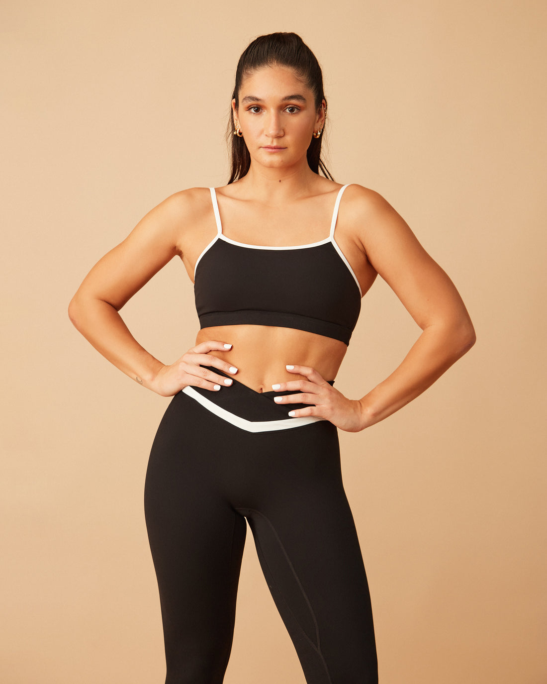 Leggings retro negro