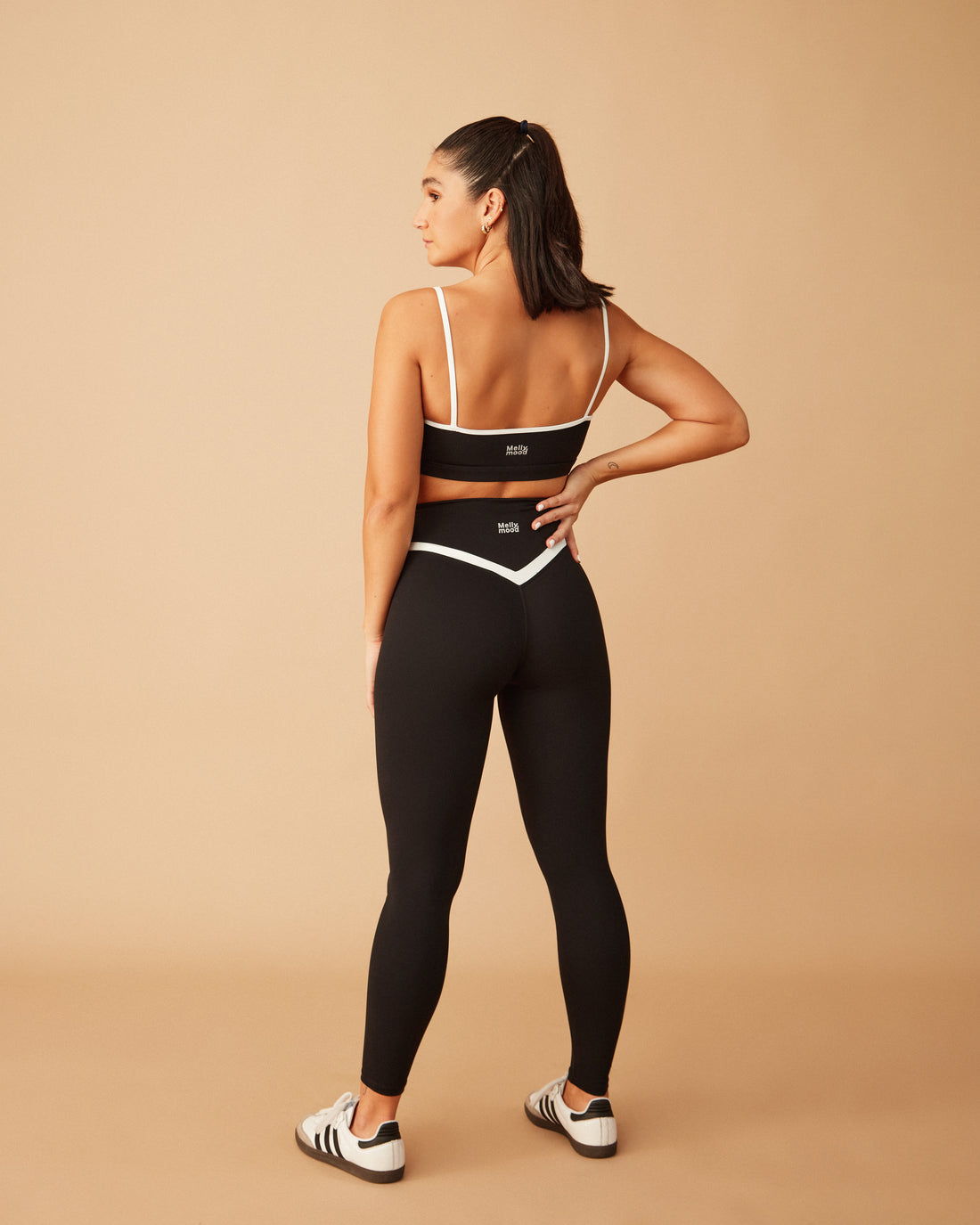 Leggings retro negro