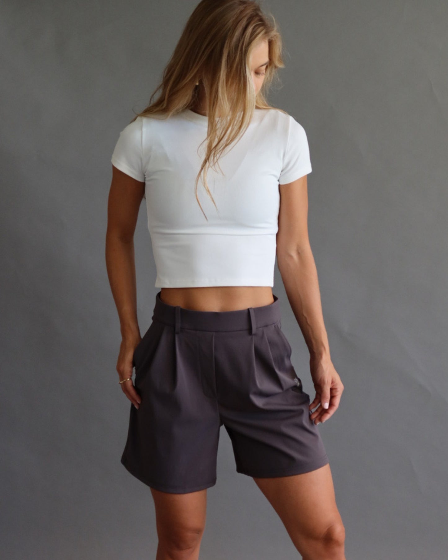 Short sastre deportivo gris marengo