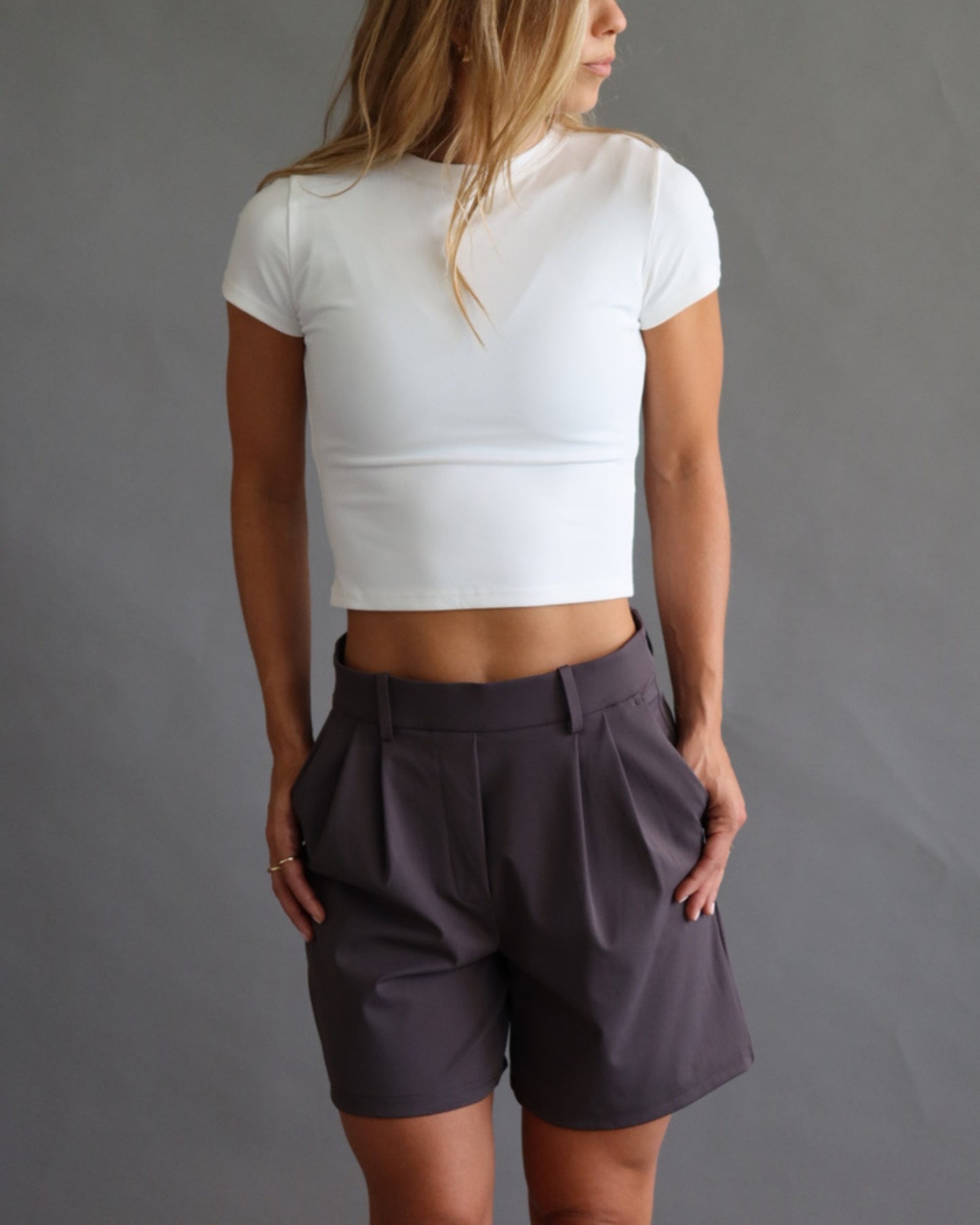 Short sastre deportivo gris marengo