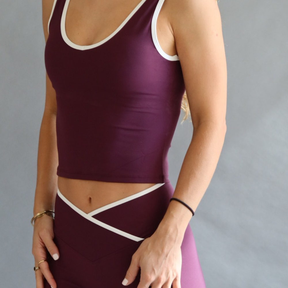 Top Largo Retro Deportivo purple